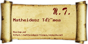 Matheidesz Tímea névjegykártya